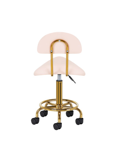 Cosmetic stool 6001-G gold – pink second category