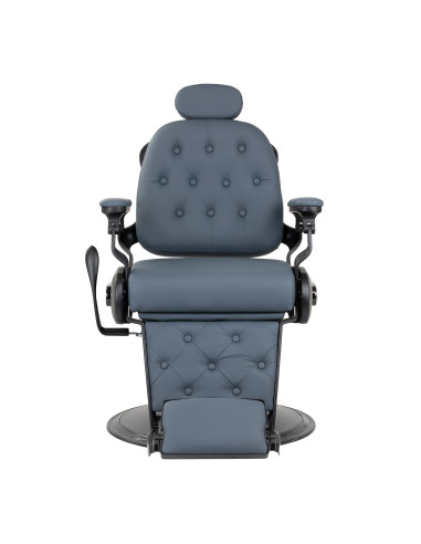 Gabbiano Francesco barber chair in graphite with brushed black frame