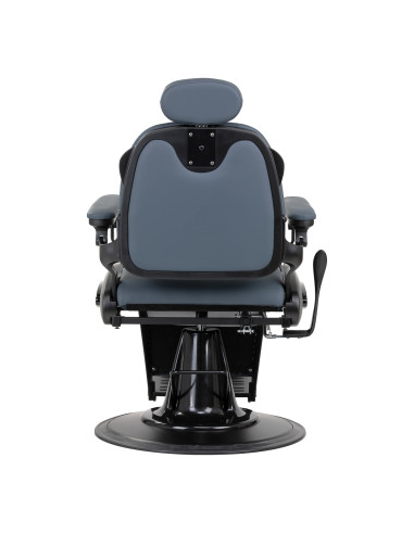 Gabbiano Francesco barber chair in graphite with brushed black frame