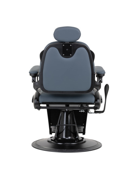 Gabbiano Francesco barber chair in graphite with brushed black frame