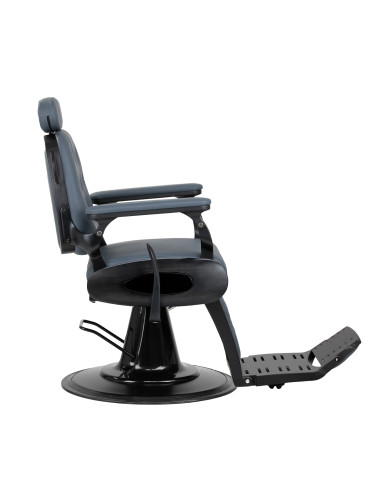 Gabbiano Francesco barber chair in graphite with brushed black frame