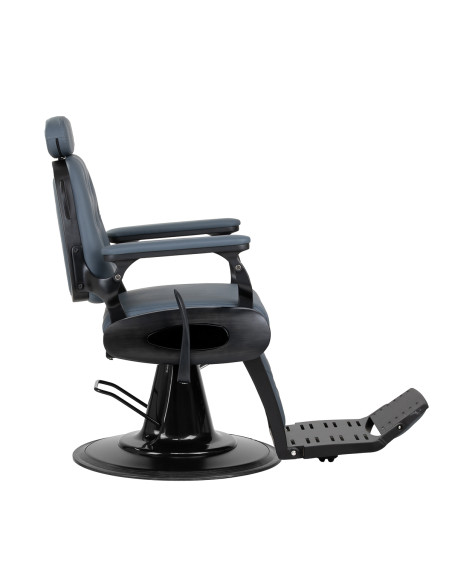 Gabbiano Francesco barber chair in graphite with brushed black frame