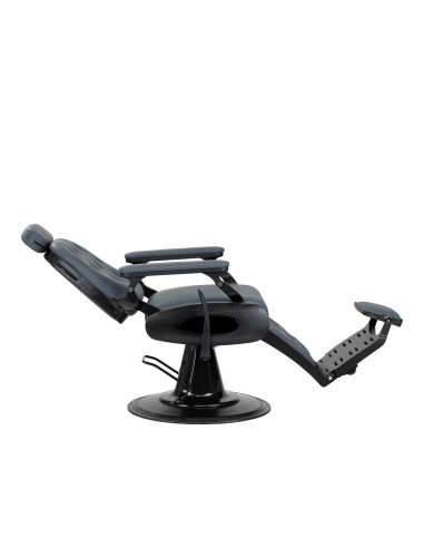 Gabbiano Francesco barber chair in graphite with brushed black frame