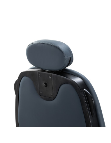 Gabbiano Francesco barber chair in graphite with brushed black frame