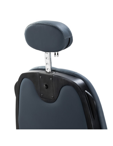 Gabbiano Francesco barber chair in graphite with brushed black frame