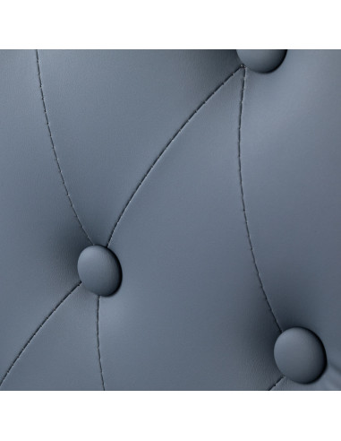 Gabbiano Francesco barber chair in graphite with brushed black frame