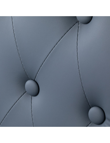 Gabbiano Francesco barber chair in graphite with brushed black frame