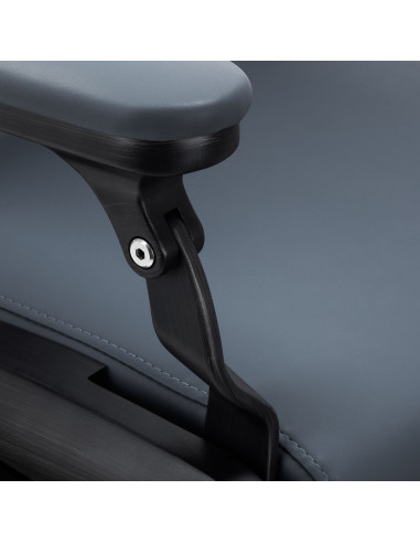 Gabbiano Francesco barber chair in graphite with brushed black frame