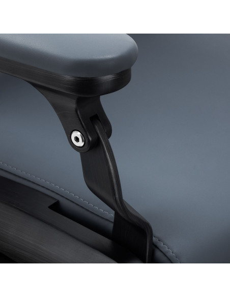 Gabbiano Francesco barber chair in graphite with brushed black frame