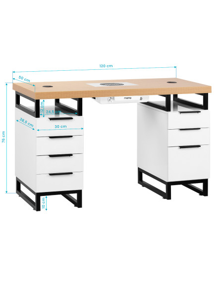 Nail desk MOMO L02 with dust absorber