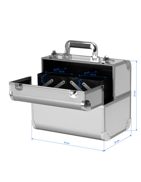 Cosmetic case silver 40