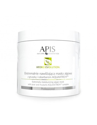 Apis hydro evolution extremely moisturizing algae mask with pear and rhubarb aquaxtrem ™ 250g