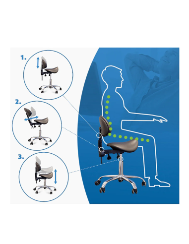 Cosmetic stool 1025 black giovanni