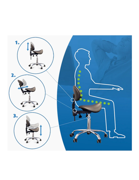 Cosmetic stool 1025 black giovanni