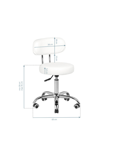 Cosmetic stool for pedicure a-007 white