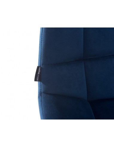 Hroove Salon Chair On Wheels - Blue Velour BFHR590K Bella Furniture Ireland