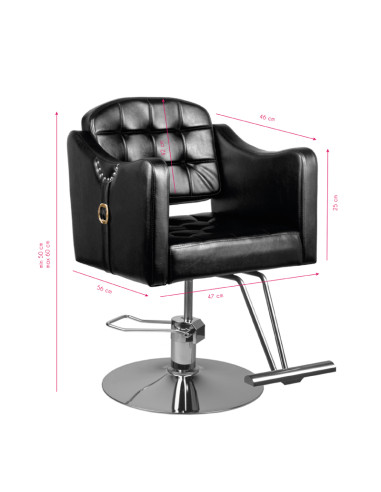 Hair system Styling chair 0-90 black