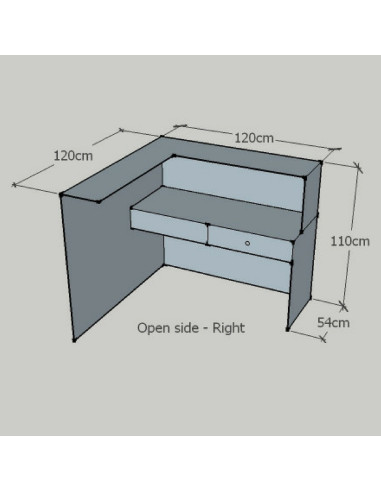 Reception Desk L Shape Unique furniture Ireland, beauty salon furniture Ireland