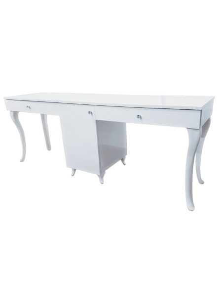 two station nail desk, beauty salon furniture ireland