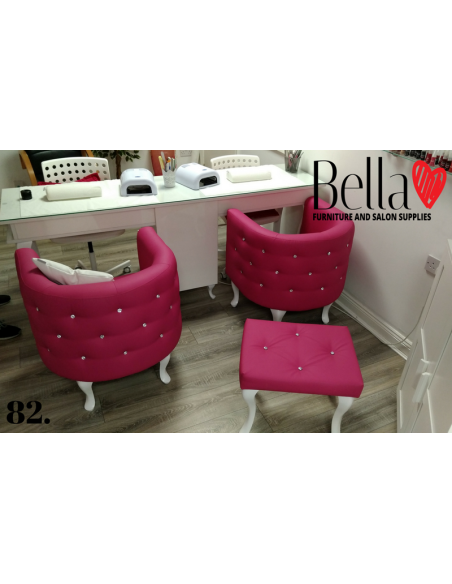 two station nail desk, beauty salon furniture ireland