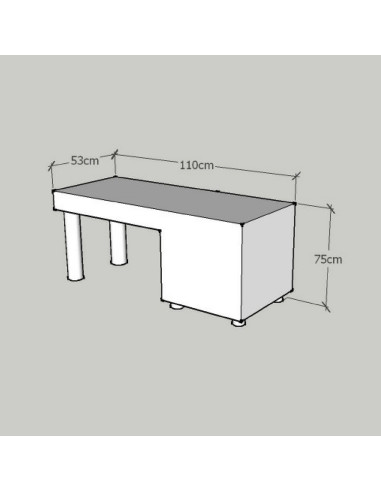 MARIELLA - Nail Desk Small - Bella Diamond Collection
