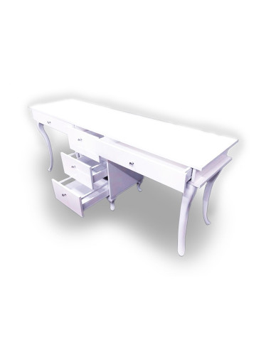 PONZIO Two Station Nail Desk with 5 drawers - Bella Diamond Collection
