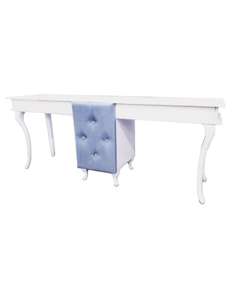 PONZIO Two Station Nail Desk with 5 drawers - Bella Diamond Collection