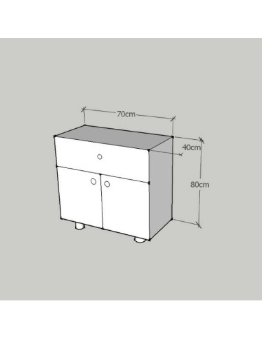 ROSSA Wide Cupboard -  Bella Diamond Collection