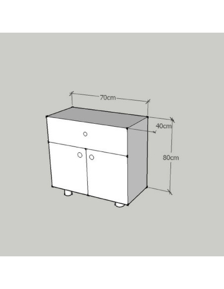 ROSSA Wide Cupboard -  Bella Diamond Collection