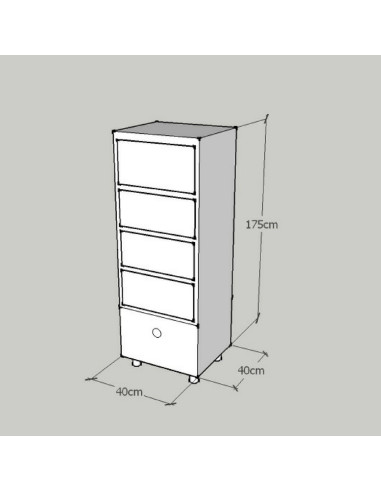 ROSETTA Tall Cupboard - Bella Diamond Collection