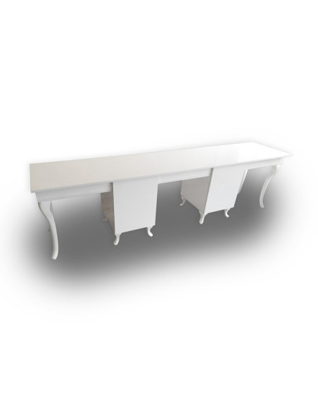 ULISSE Three Station Nail Desk - Bella Diamond Collection