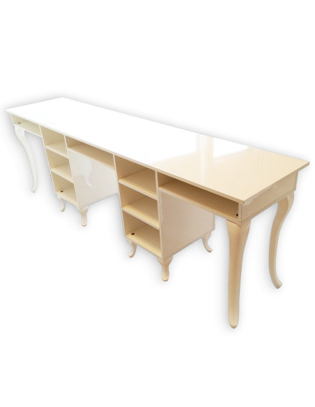 ULISSE Three Station Nail Desk - Bella Diamond Collection