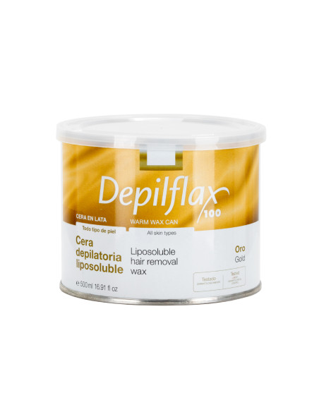 Depilflax 100 wax for hair removal can gold 500 ml