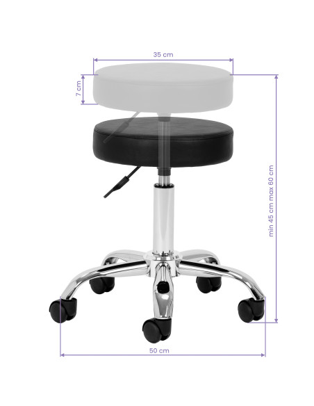 Cosmetic stool AM-310 black v