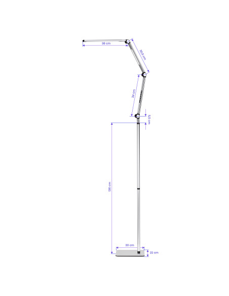 LED Yoga treatment lamp 22W silver