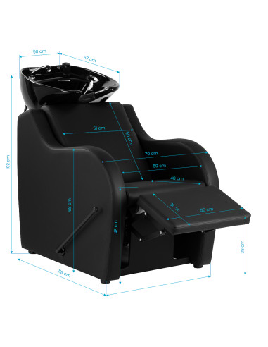 Gabbiano Salon washbasin unit Carmen black