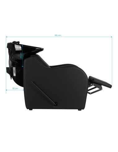 Gabbiano Salon washbasin unit Carmen black