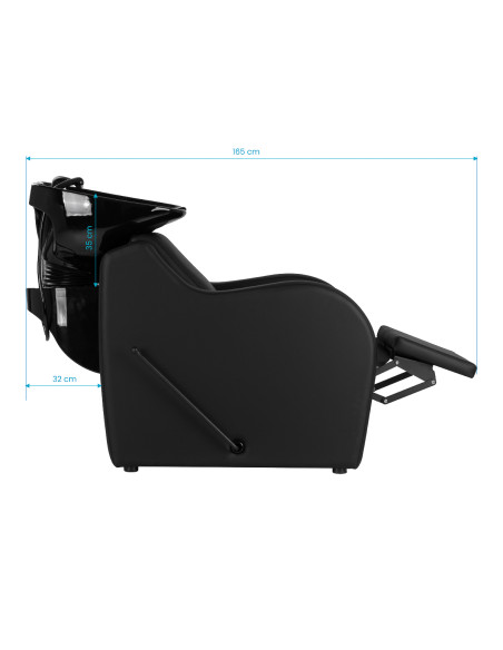 Gabbiano Salon washbasin unit Carmen black