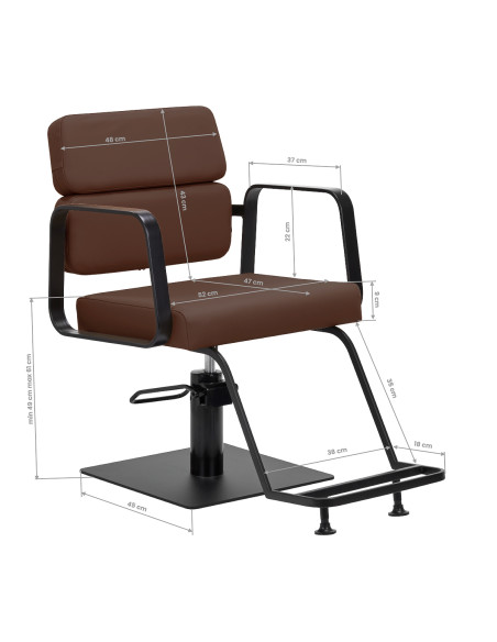 Gabbiano Porto Styling chair black chocolate