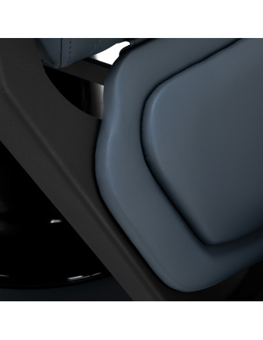 Gabbiano barber chair Bruno with black frame Graphite