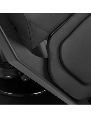 Gabbiano barber chair Bruno with black frame Black