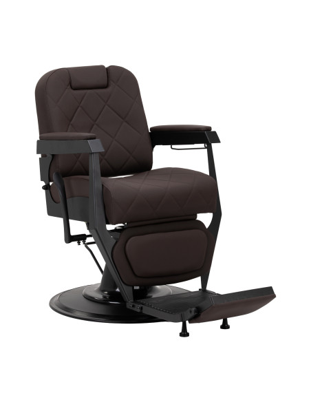 Gabbiano barber chair Bruno with black frame Brown