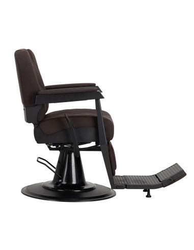 Gabbiano barber chair Bruno with black frame Brown