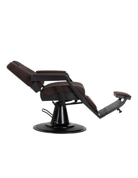 Gabbiano barber chair Bruno with black frame Brown