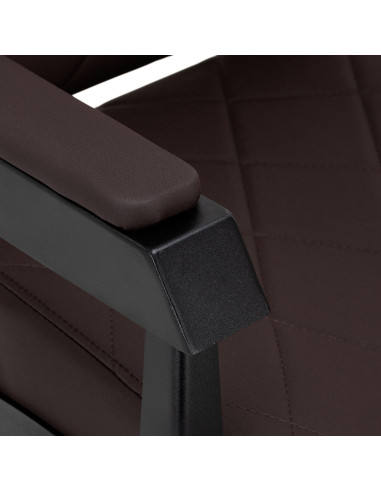 Gabbiano barber chair Bruno with black frame Brown