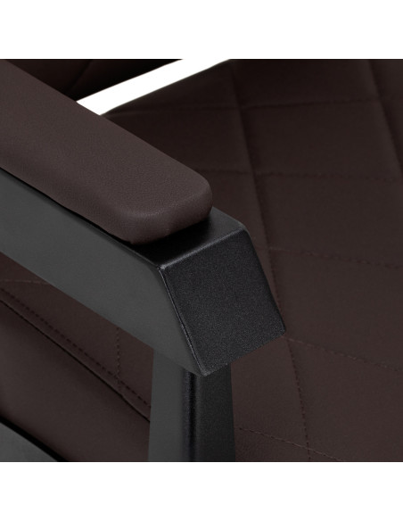 Gabbiano barber chair Bruno with black frame Brown