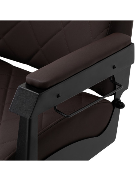 Gabbiano barber chair Bruno with black frame Brown