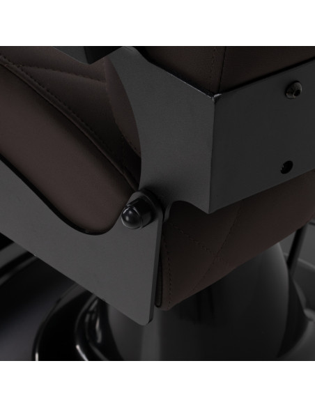 Gabbiano barber chair Bruno with black frame Brown