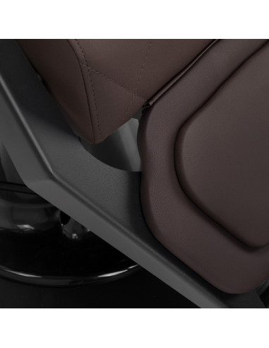 Gabbiano barber chair Bruno with black frame Brown