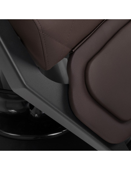 Gabbiano barber chair Bruno with black frame Brown